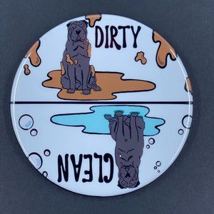 Black Shar Pei Dog Dishwasher Magnet Kitchen Decor